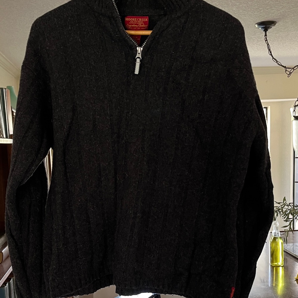 Moose Creek Men's Charcoal Zip-Up Sweater